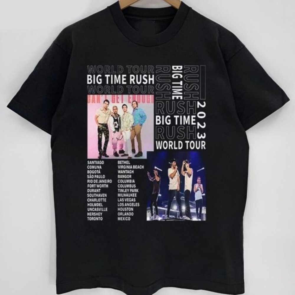 Hot Big Time Rush Band Tour 2023 Shirt Band Member Black S-4XL Tee U960